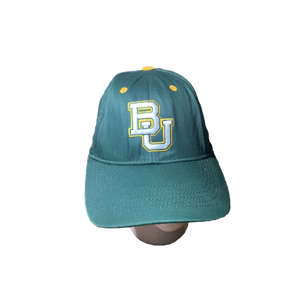 Vintage Baylor Bears Green SnapBack Hat Cap By Captivating Headgear Sic Em